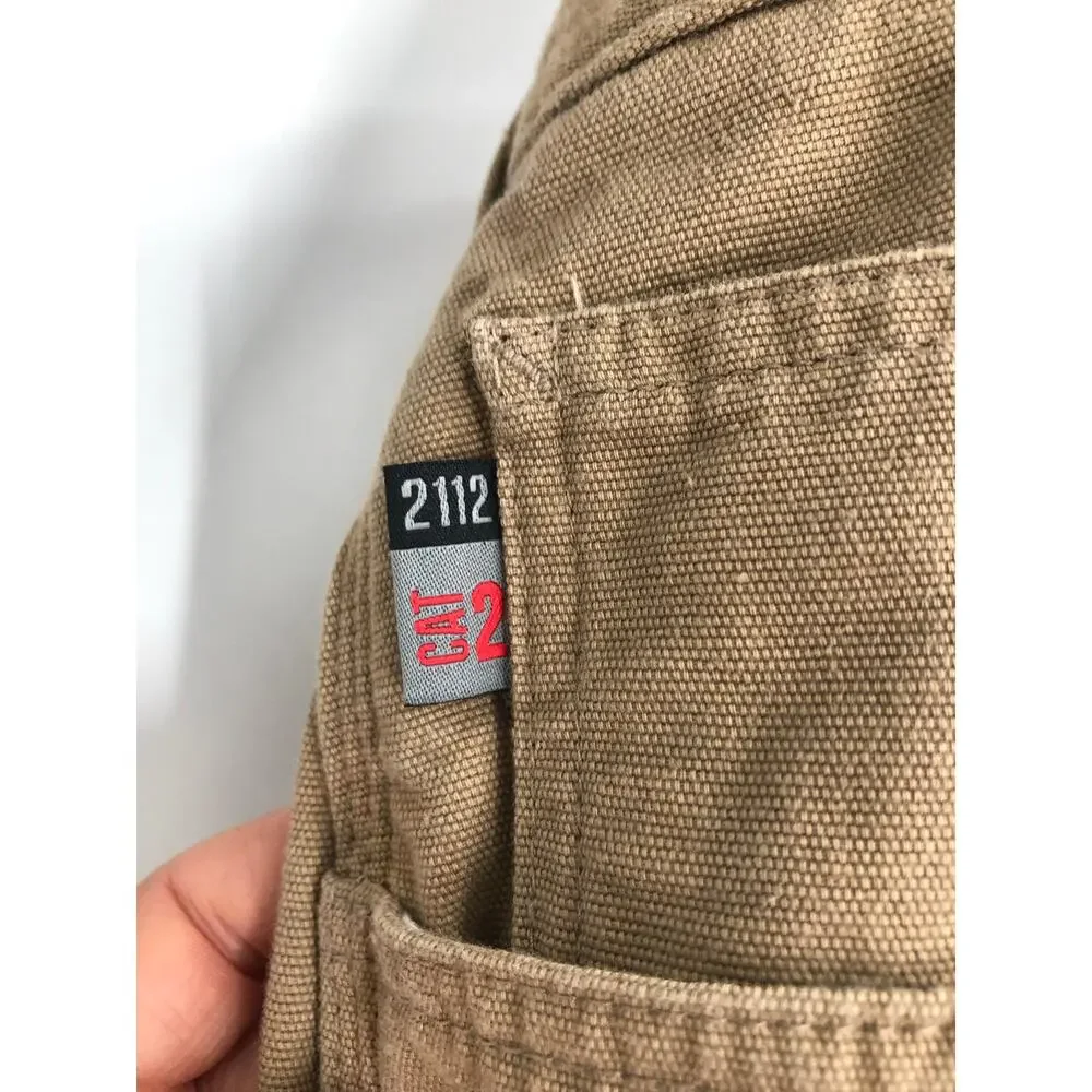 Carhartt FR Loose Fit Canvas Tan Pants Men’s 38x32 Work Utility